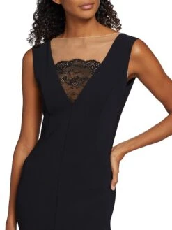 Sada Lace-Trimmed Illusion Gown -KidKraft Shop 0400018088476 BLACK A5