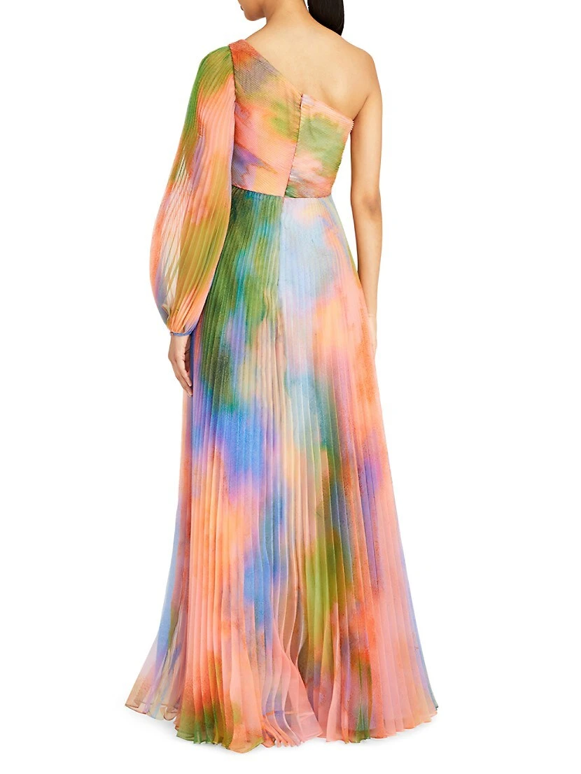 Elle One-Shoulder Pleated Gown 5 Elle One-Shoulder Pleated Gown - Image 5