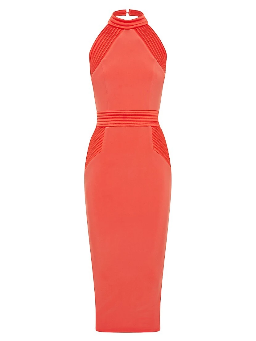 Signature Algeny Fitted Midi-Dress 1 Signature Algeny Fitted Midi-Dress