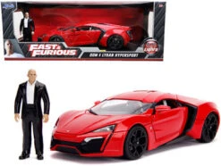 Lykan Hypersport W/Lights & Dom Figurine, Fast & Furious - Jada Toys 31140 - 1/18 Scale Diecast Car