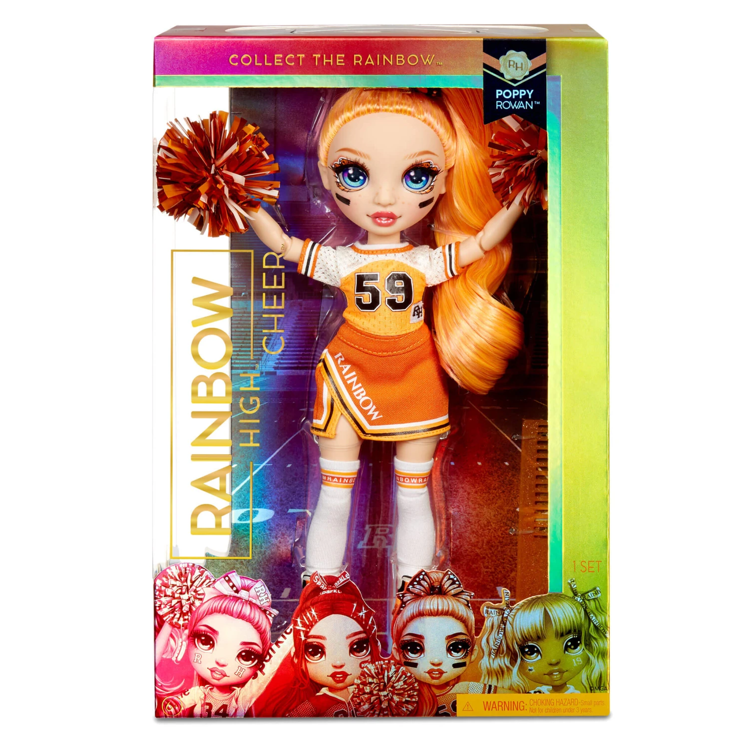 Rainbow High Cheer Poppy Rowan – Orange Cheerleader Fashion Doll 2 Rainbow High Cheer Poppy Rowan – Orange Cheerleader Fashion Doll - Image 2