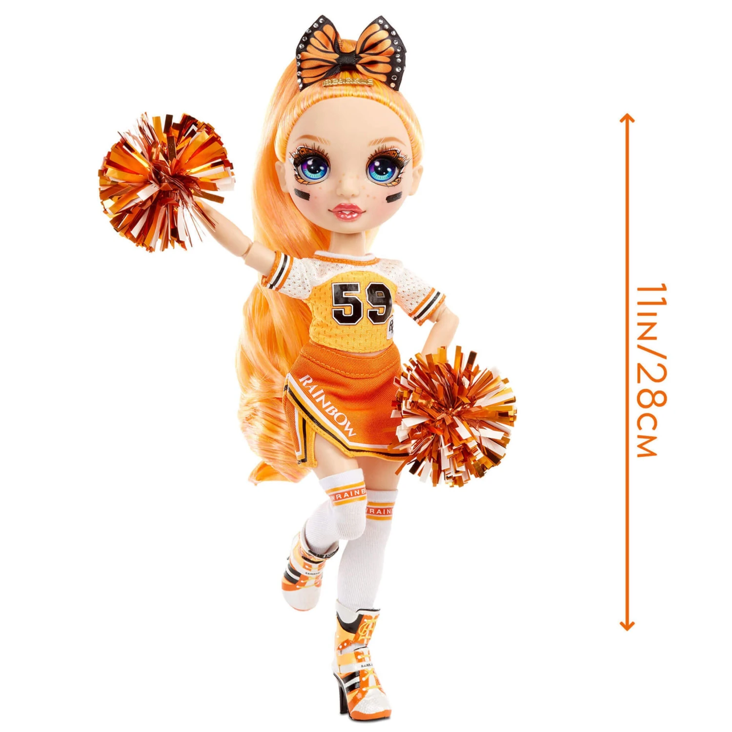 Rainbow High Cheer Poppy Rowan – Orange Cheerleader Fashion Doll 4 Rainbow High Cheer Poppy Rowan – Orange Cheerleader Fashion Doll - Image 4