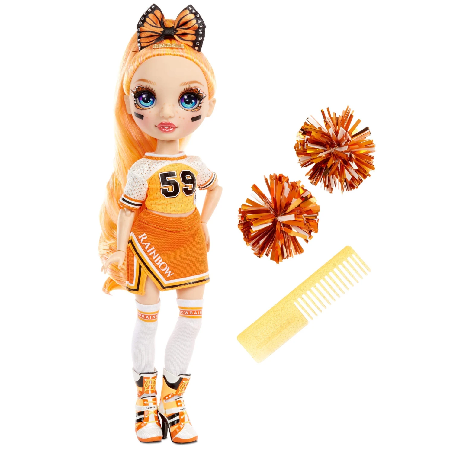 Rainbow High Cheer Poppy Rowan – Orange Cheerleader Fashion Doll 8 Rainbow High Cheer Poppy Rowan – Orange Cheerleader Fashion Doll - Image 8