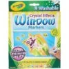 Crayola Washable Crystal Effects Window Markers (8 Ctn)