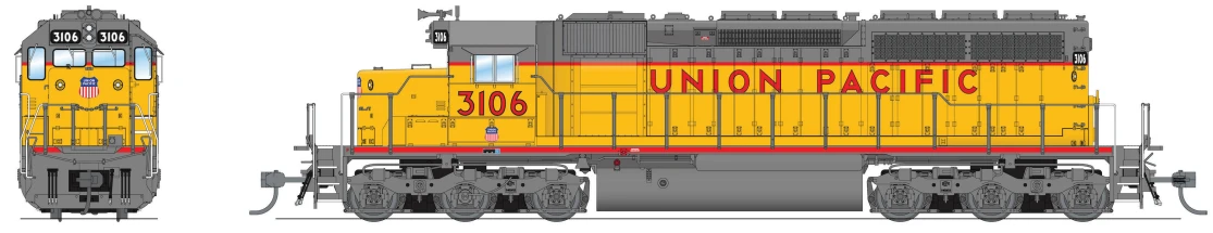 BLI 7649 EMD SD40, UP 3117, Yellow & Gray, Paragon4 Sound/DC/DCC, HO 11 BLI 7649 EMD SD40, UP 3117, Yellow & Gray, Paragon4 Sound/DC/DCC, HO - Image 11