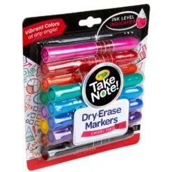 Crayola Take Note Colored Dry Erase Markers, 12 Count