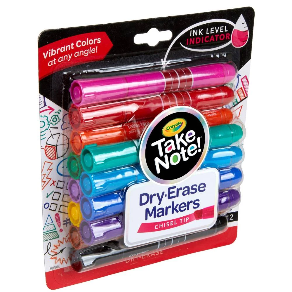 Crayola Take Note Colored Dry Erase Markers, 12 Count 1 Crayola Take Note Colored Dry Erase Markers, 12 Count