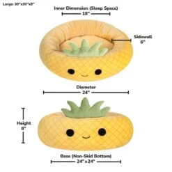 Maui The Pineapple - Squishmallows Pet Bed -KidKraft Shop ATG003317 2023 SQMPET Large 3 lpr