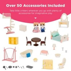 KidKraft Shop 6 Best Choice Products Camper Van Playset Pretend Play Dollhouse Toy With 54 Accessories And Tiny Critters For Kids