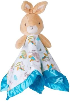 KIDS PREFERRED Beatrix Potter Peter Rabbit Plush Stuffed Animal Snuggler Blanket - Blue