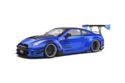 2020 Nissan GT-R With Liberty Walk Body Kit 2.0, Blue - Solido S1805801 - 1/18 Scale Diecast Car