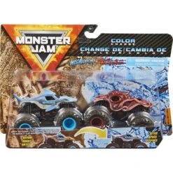 SPIN MASTER Monster Jam: Color-Changing Die-Cast Monster Trucks 2-Pack, 1:64 Scale Assortment -KidKraft Shop spin master monster jam color changing die cast monster trucks 2 pack 164 scale assortment 20129569 megalodon vs octon8er legacy toys 4
